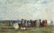 Bathers on the Beach at Trouville Eugene Boudin